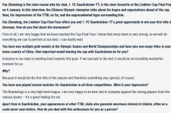 樊振东谈德甲联赛：水平非常高，能感受到人们对于选手的尊重