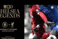 蓝军名宿对红军名宿慈善赛，10月11日斯坦福桥见